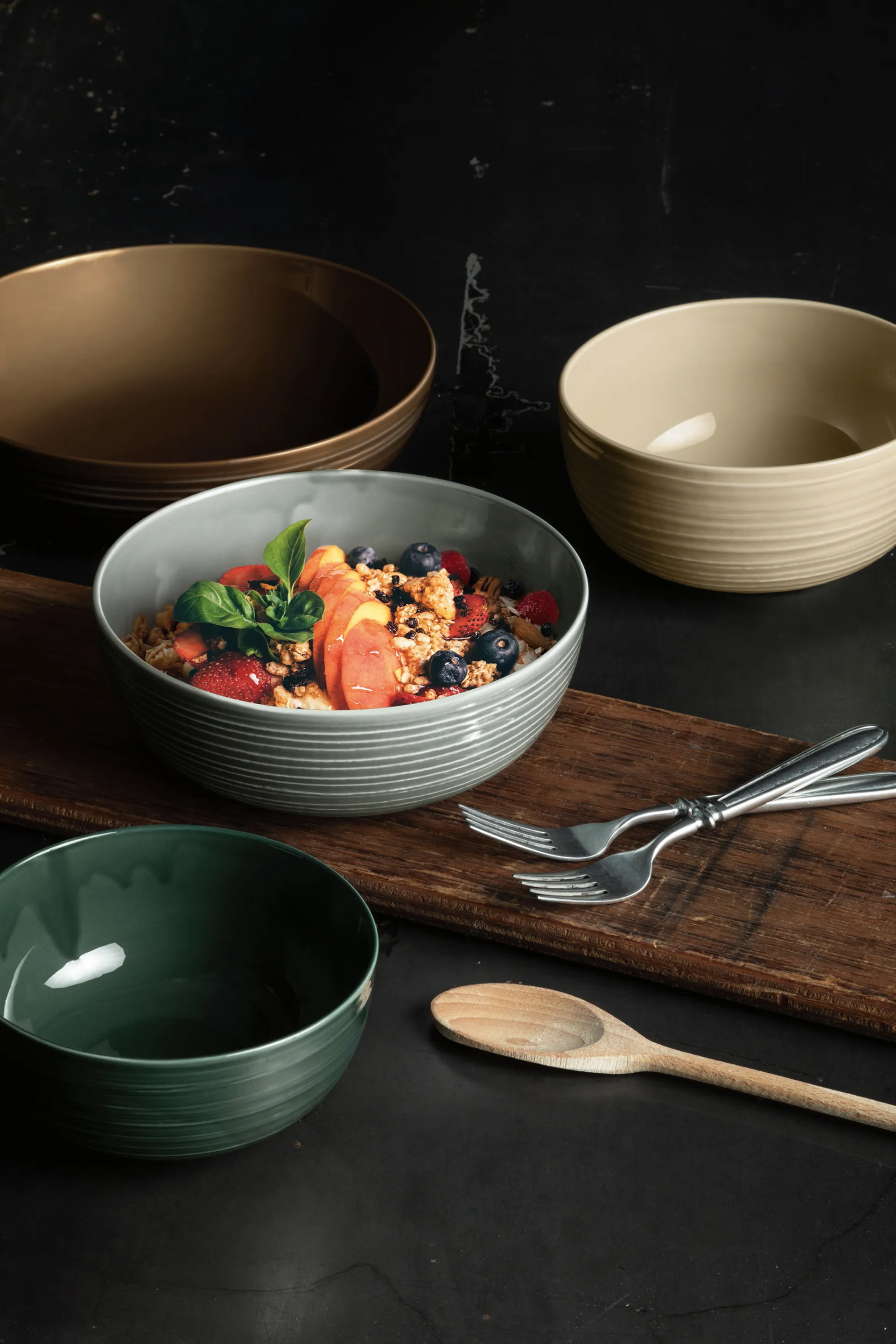 Terra skål Ø15 cm 4-pak, Moss Green Seltmann Weiden