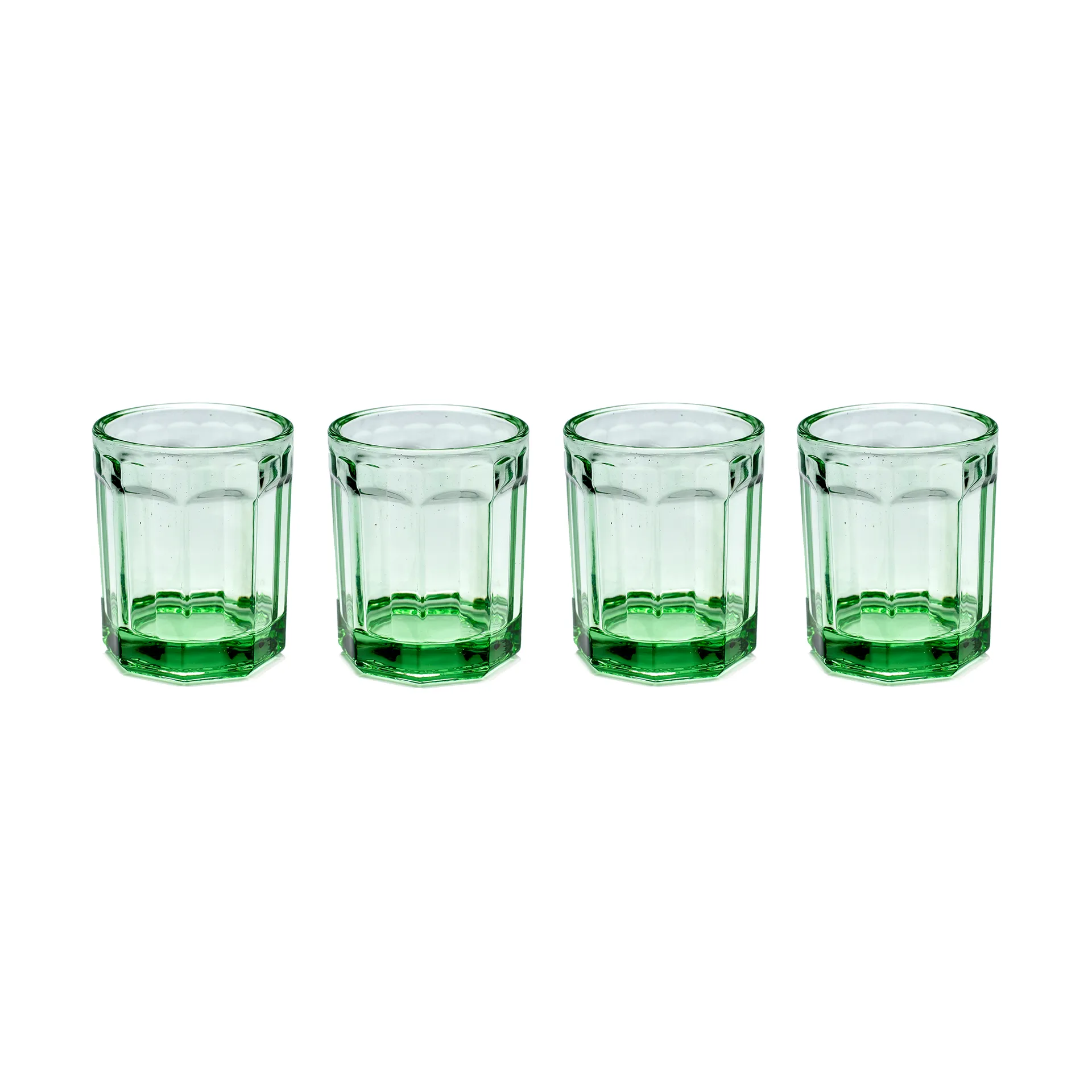 Fish & Fish glas 22 cl 4-pak Green Serax