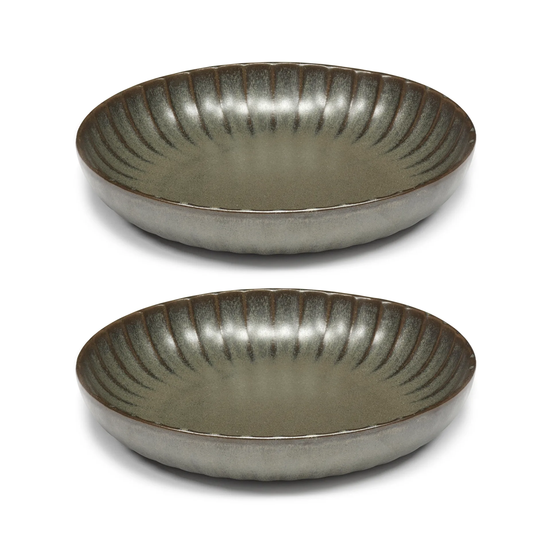 Inku high tallerken L Ø23 cm 2 stk, Green Serax