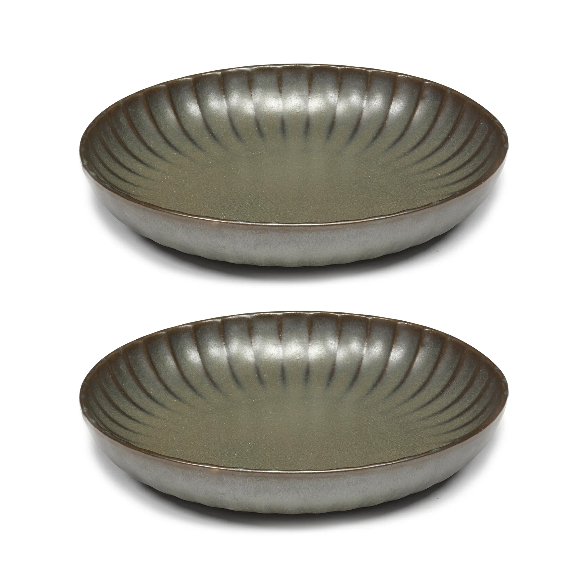 Inku high tallerken M Ø21 cm 2 stk, Green Serax