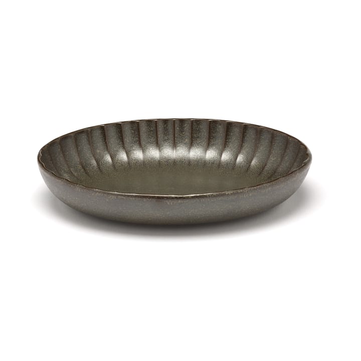 Inku oval serveringsskål S 13x19 cm - Green - Serax
