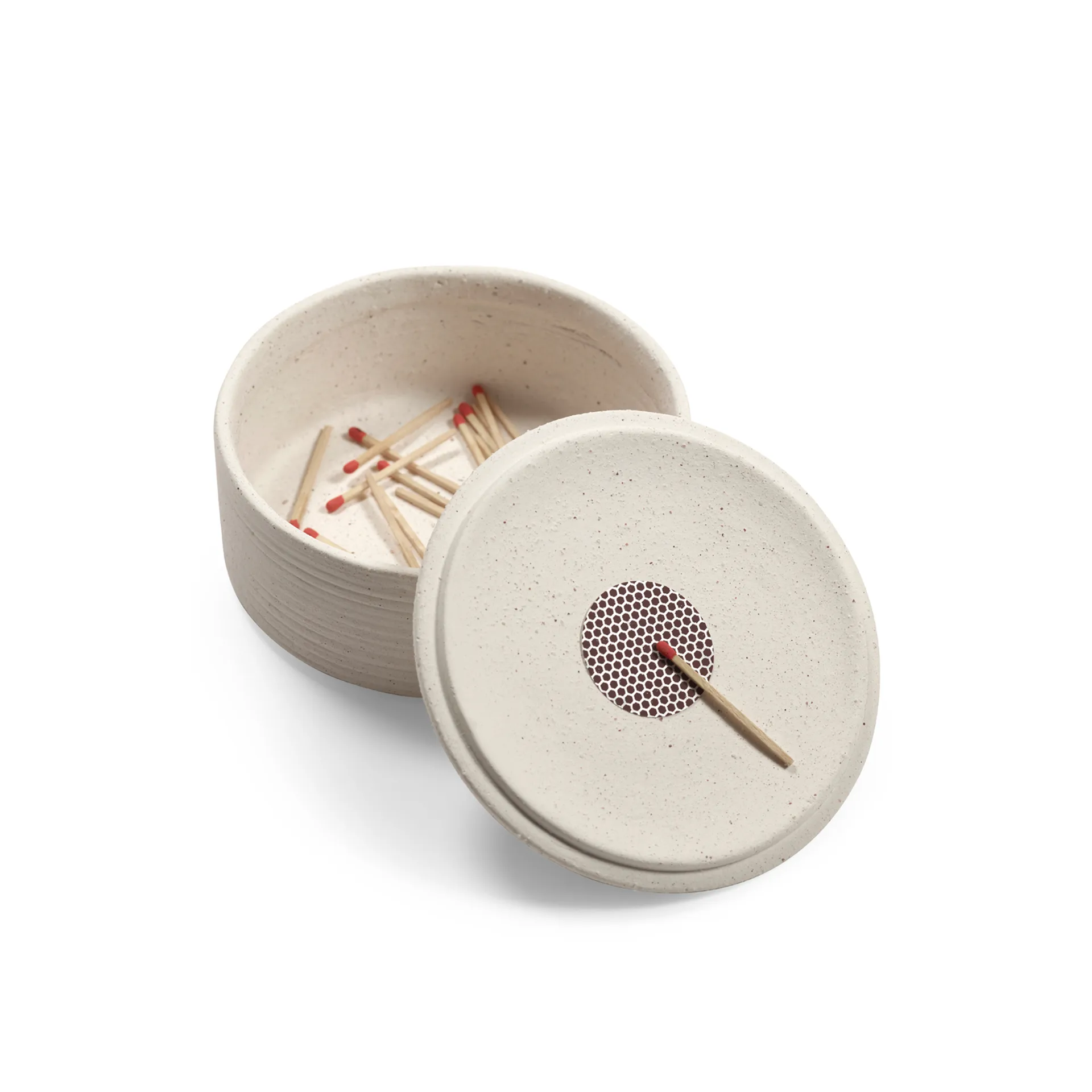 Mira lysestage/opbevaringsboks, Beige Serax