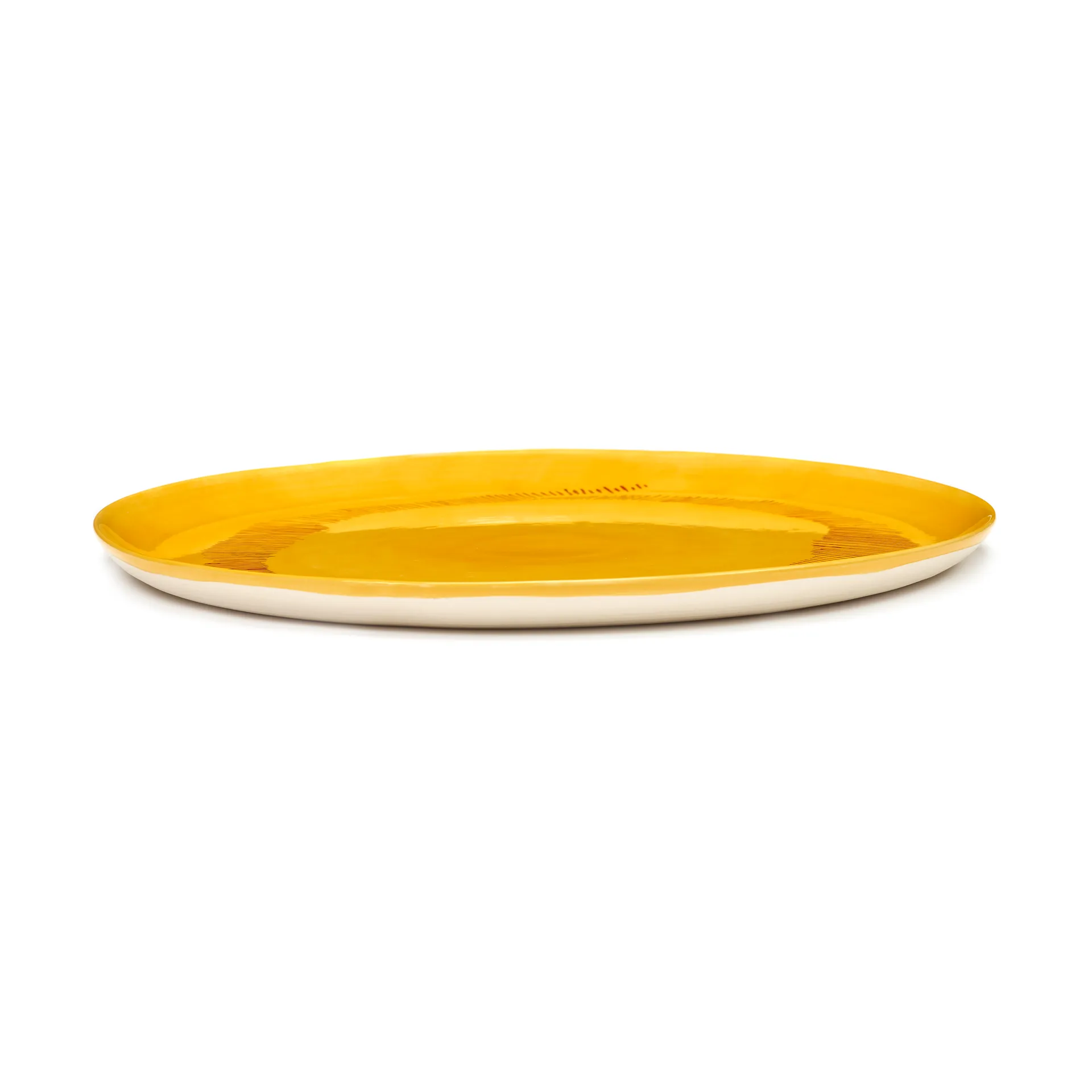 Ottolenghi Feast serveringsfad Ø35 cm, Yellow stripes-red Serax