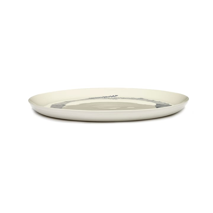 Ottolenghi Feast tallerken L Ø26 cm 2-pak, White stripes-blue Serax