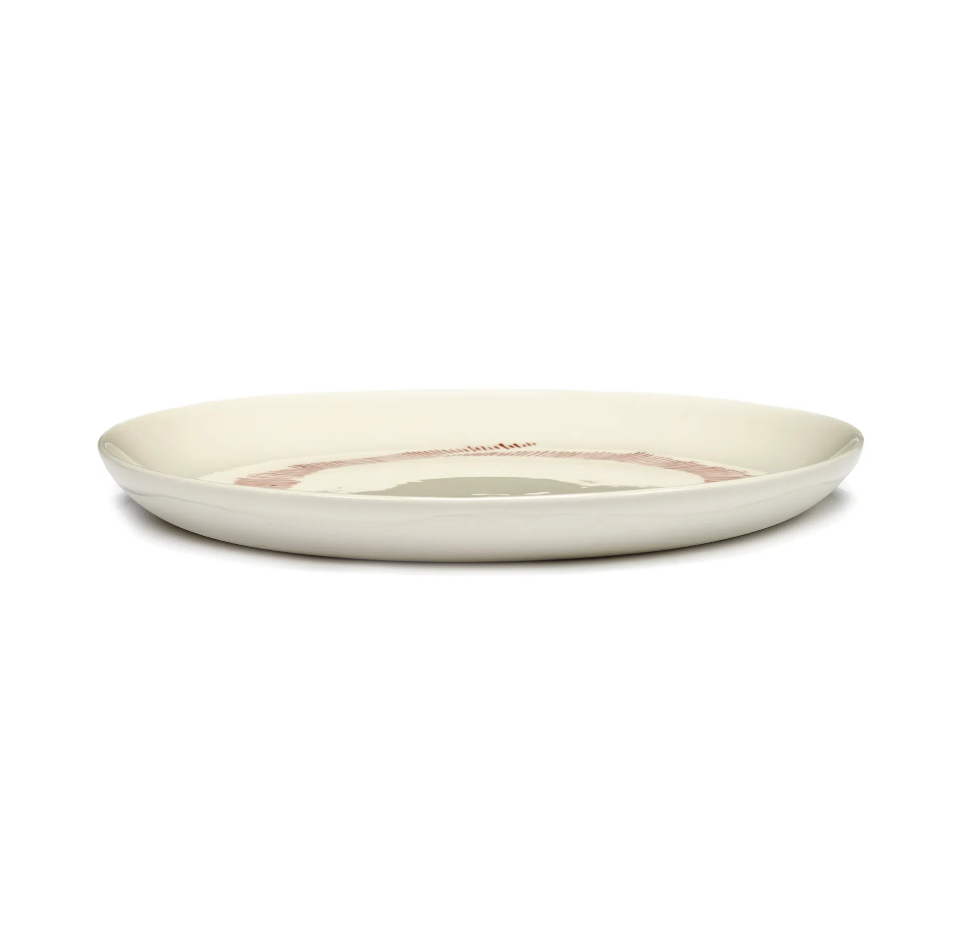 Ottolenghi Feast tallerken S Ø19 cm 2-pak, White stripes-red Serax