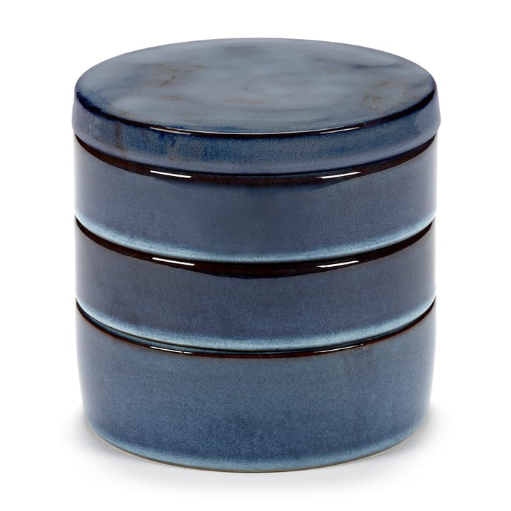 Pure skål 3 dele stabelbar Ø14 cm - Dark Blue - Serax