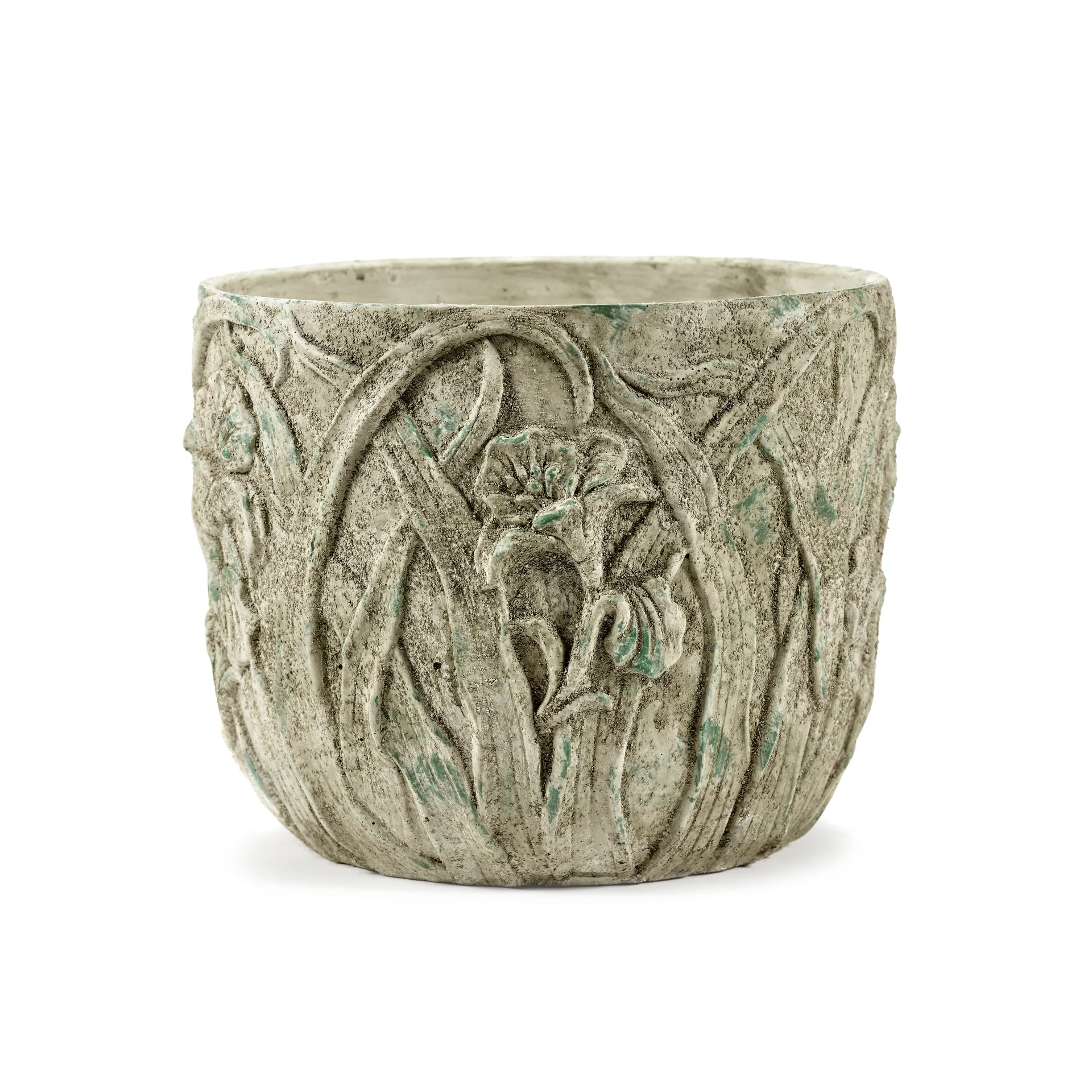 Rustic krukke blomstermønster M 25,5 cm, Grey Serax