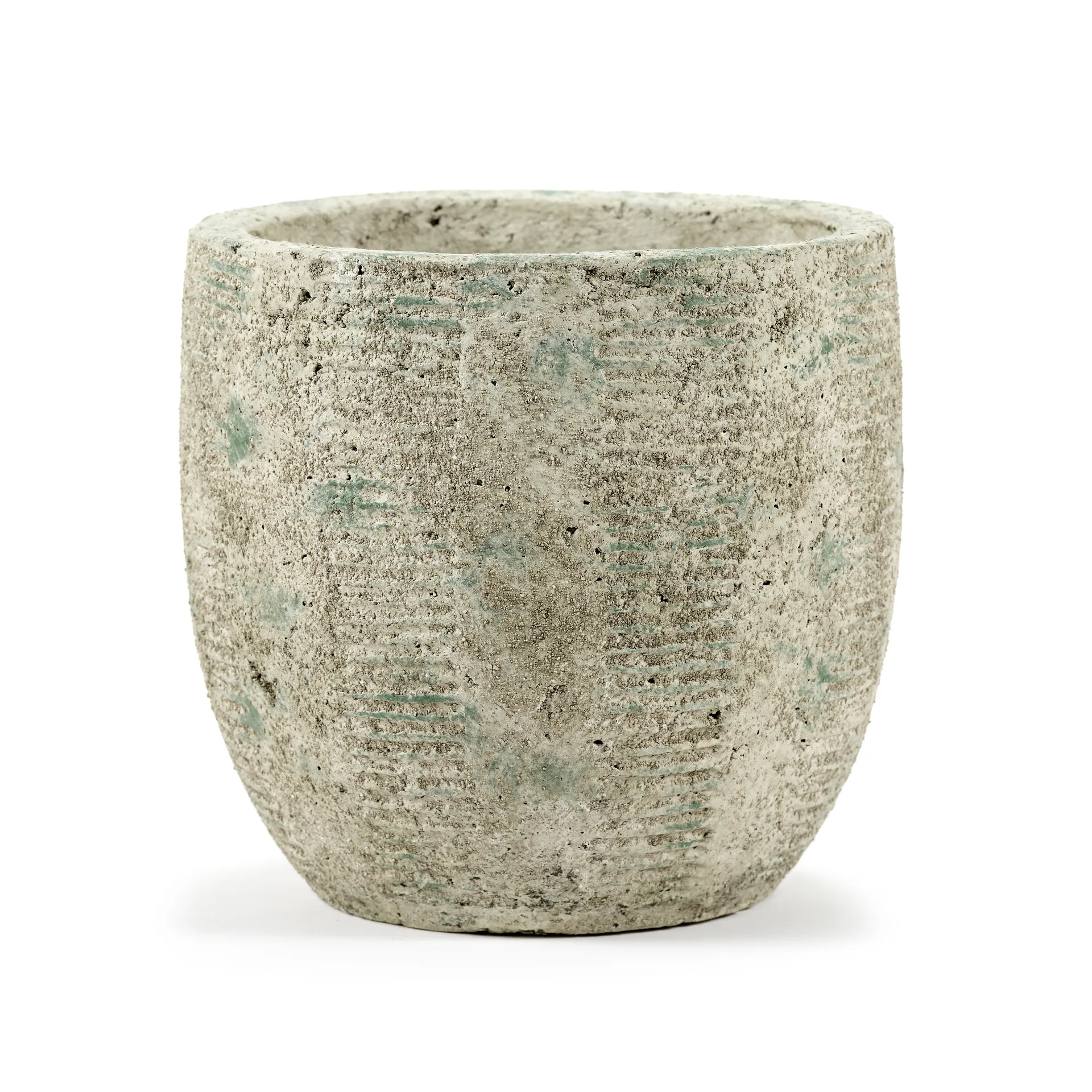 Rustic krukke striber M 20,5 cm, Grey Serax