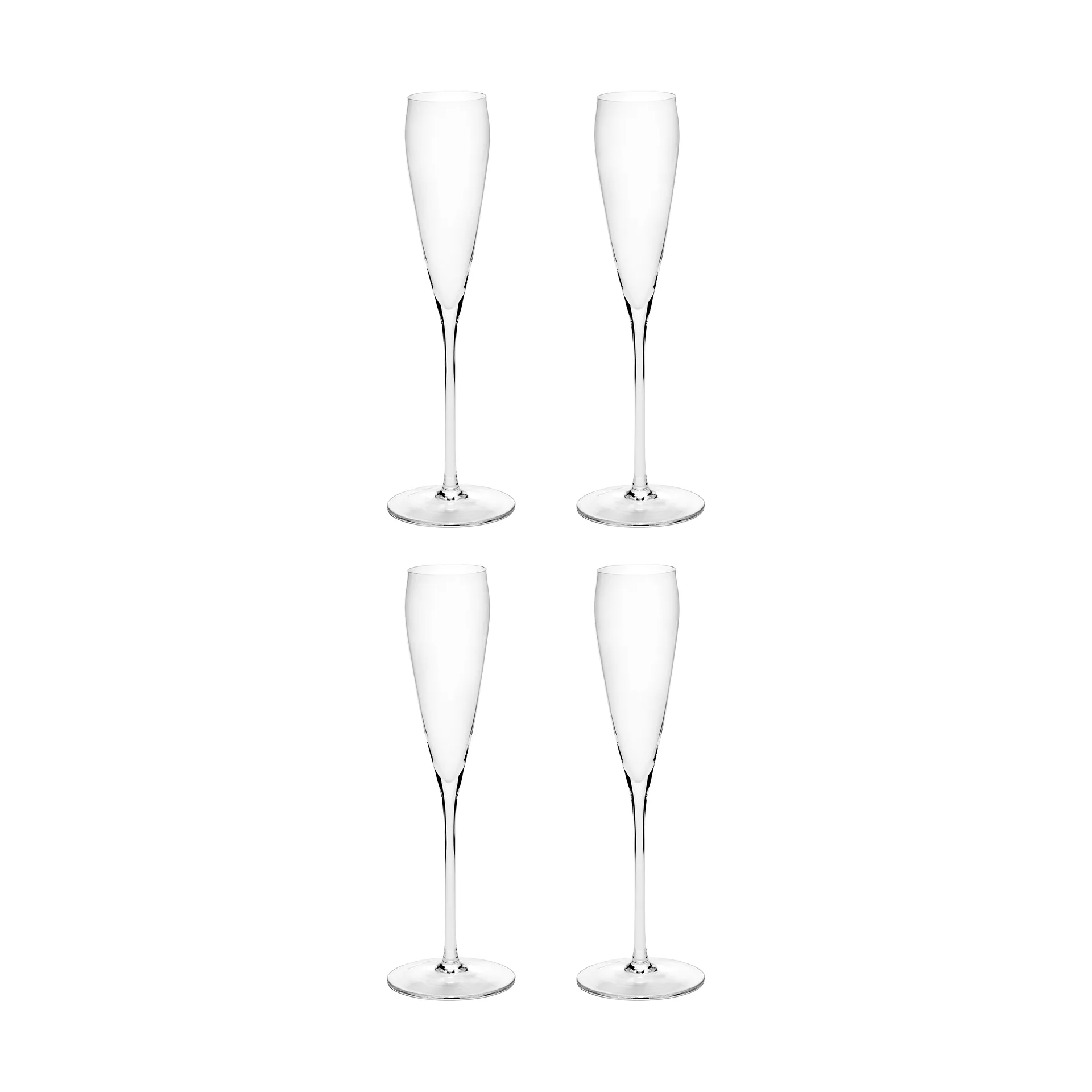 Silhouette flute champagneglas 15 cl 4 stk, Clear Serax
