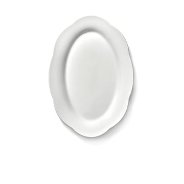Silhouette oval dyb tallerken L 21x30 cm - White - Serax
