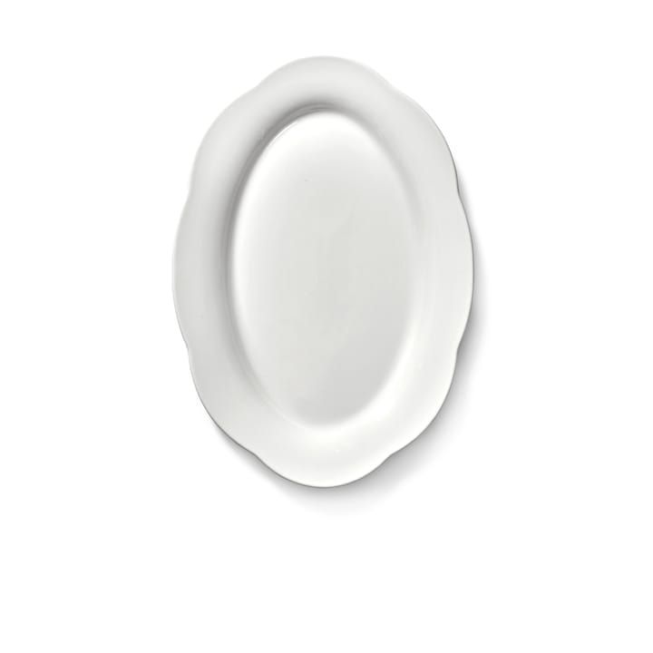 Silhouette oval dyb tallerken L 21x30 cm, White Serax