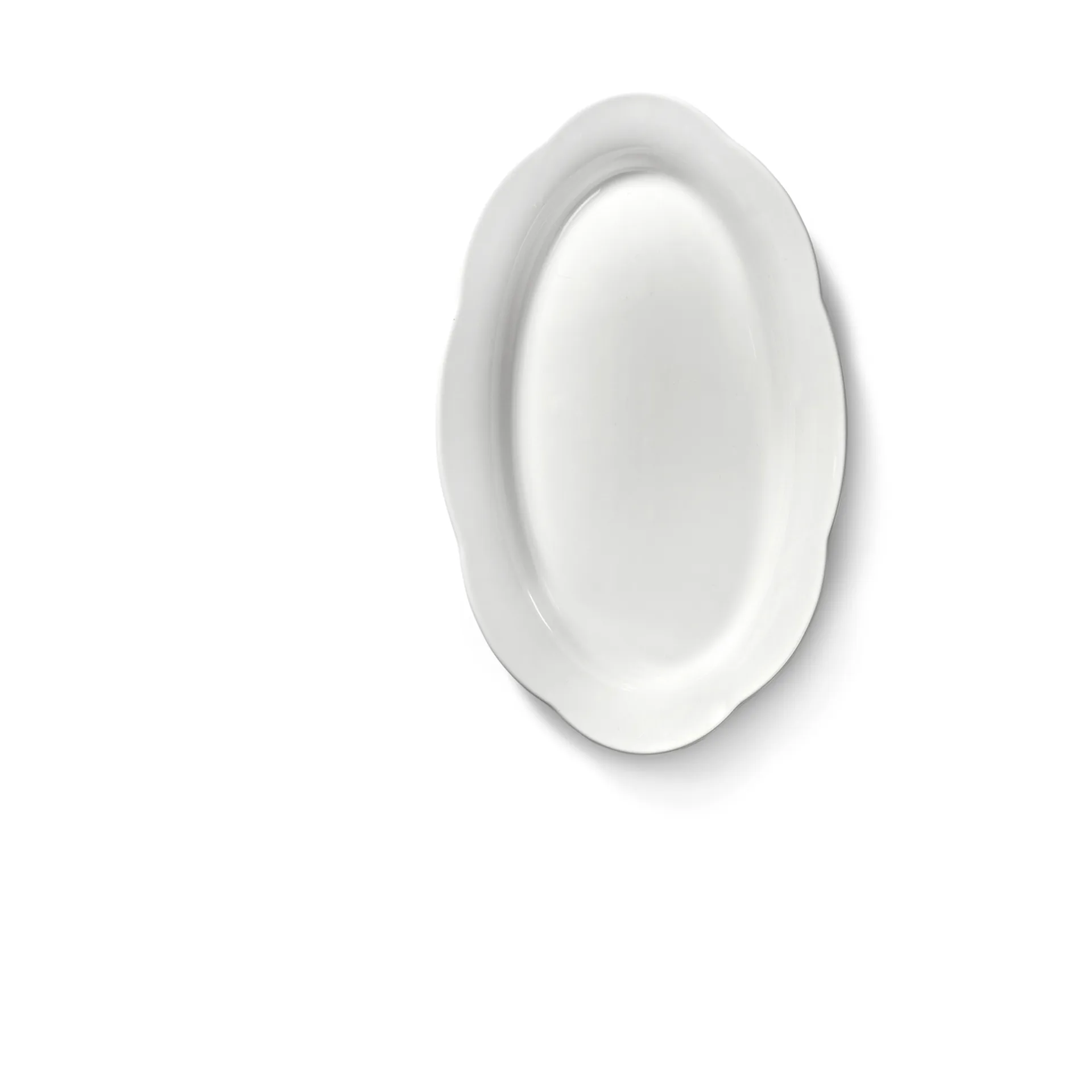 Silhouette oval dyb tallerken M 15x24,5 cm 2 stk, White Serax