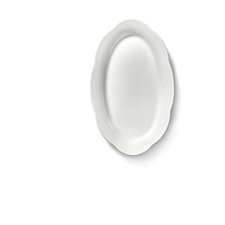 Silhouette oval dyb tallerken M 15x24,5 cm, White Serax