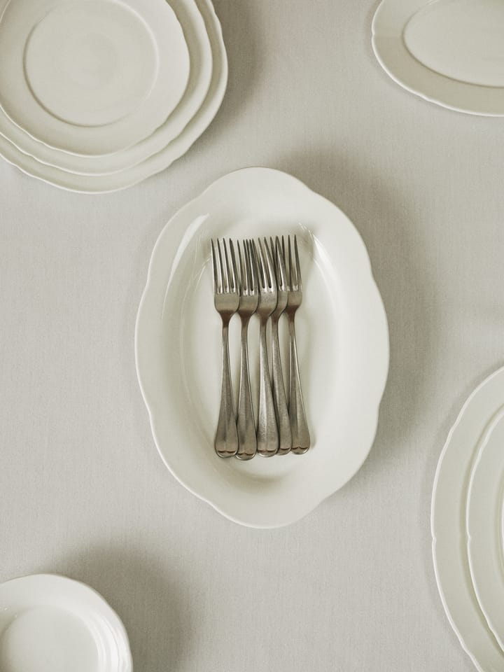 Silhouette oval dyb tallerken M 15x24,5 cm, White Serax