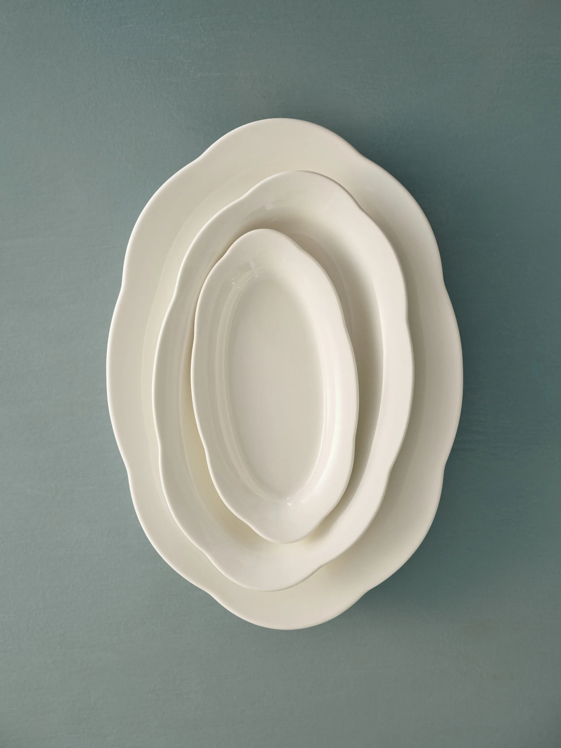 Silhouette oval dyb tallerken S 10x18,5 cm 2 stk, White Serax