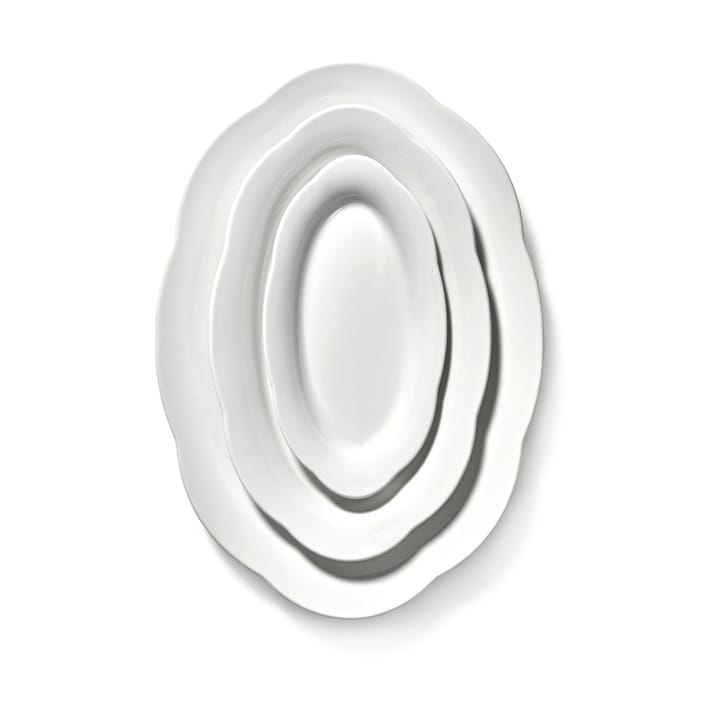 Silhouette oval dyb tallerken S 10x18,5 cm, White Serax