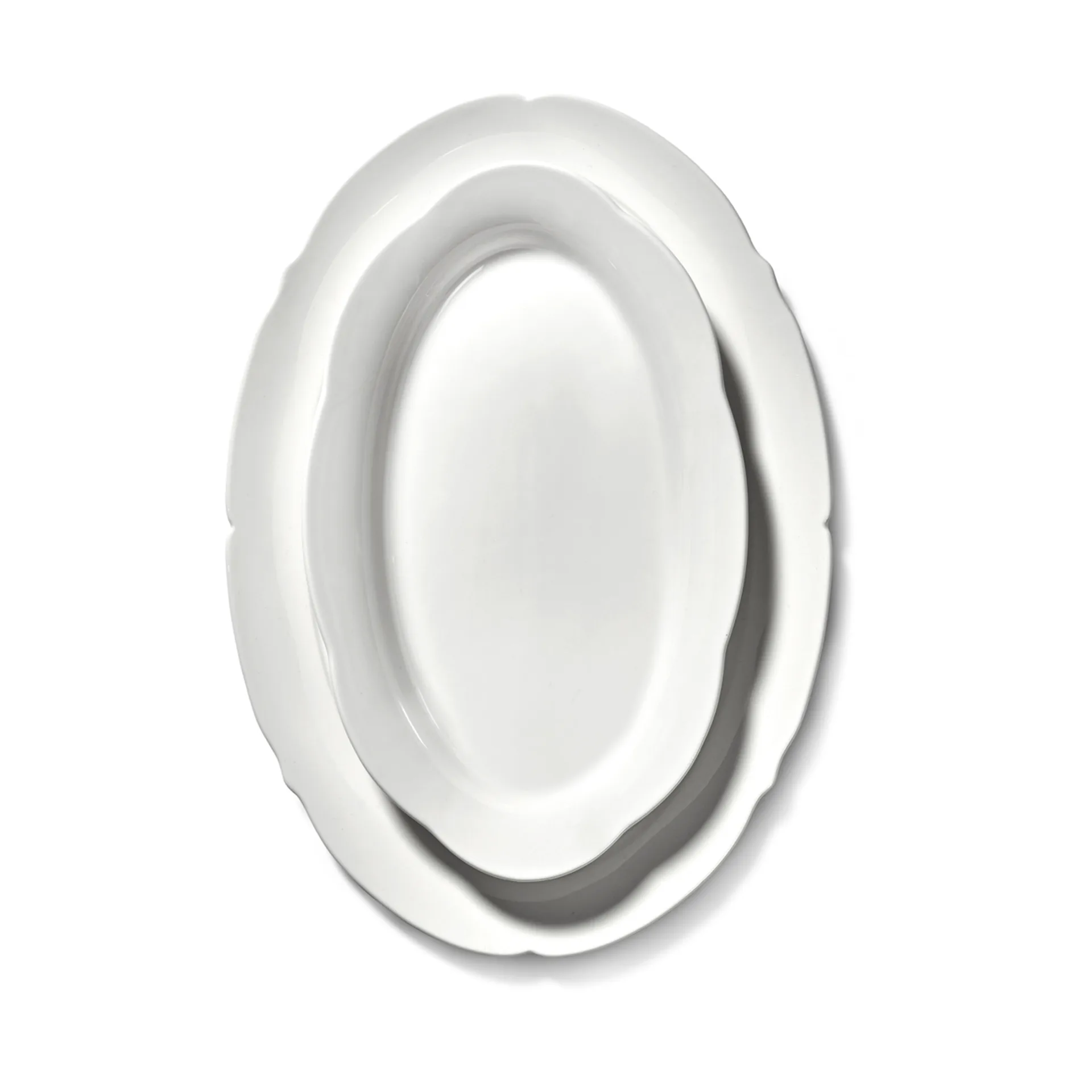 Silhouette oval tallerken L 21x30 cm 4 stk, White Serax