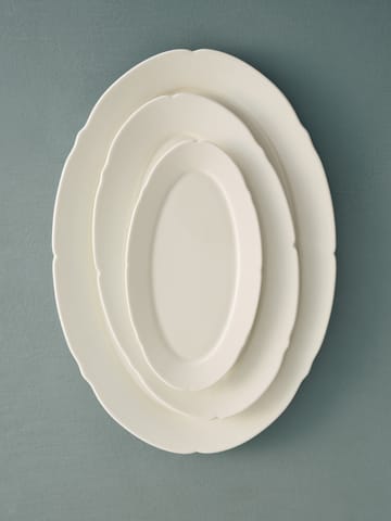 Silhouette oval tallerken L 21x30 cm - White - Serax