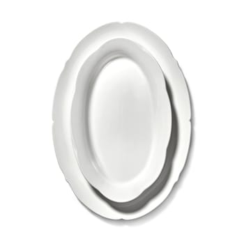 Silhouette oval tallerken L 21x30 cm - White - Serax