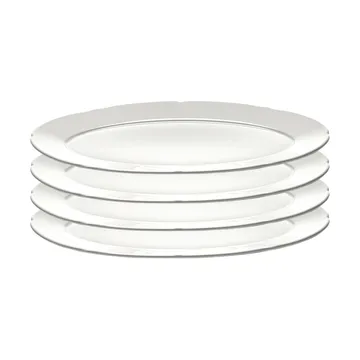 Silhouette oval tallerken M 15x24,5 cm 4 stk - White - Serax