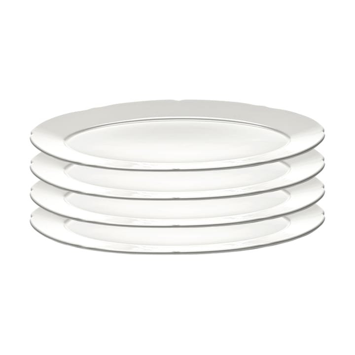 Silhouette oval tallerken M 15x24,5 cm 4 stk - White - Serax
