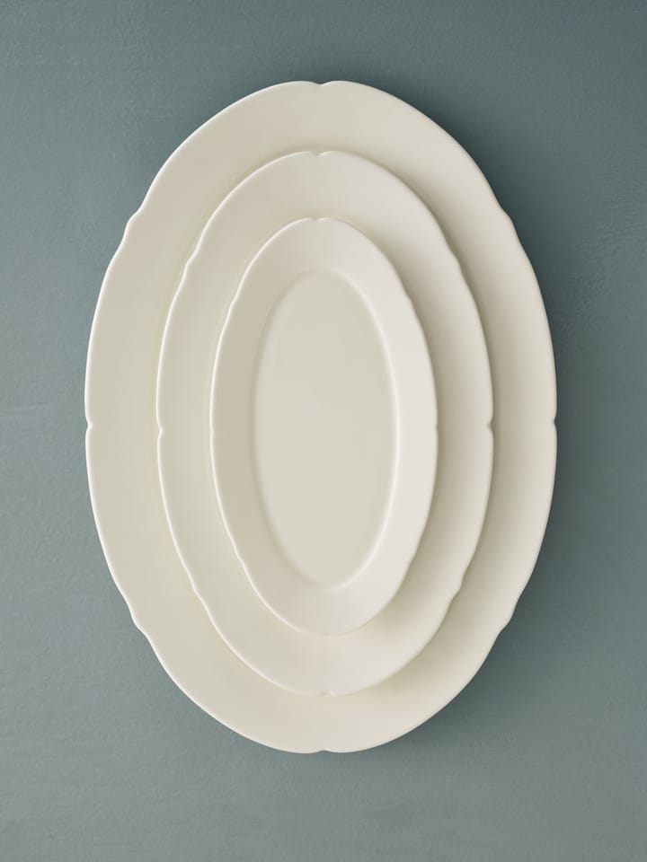 Silhouette oval tallerken M 15x24,5 cm, White Serax