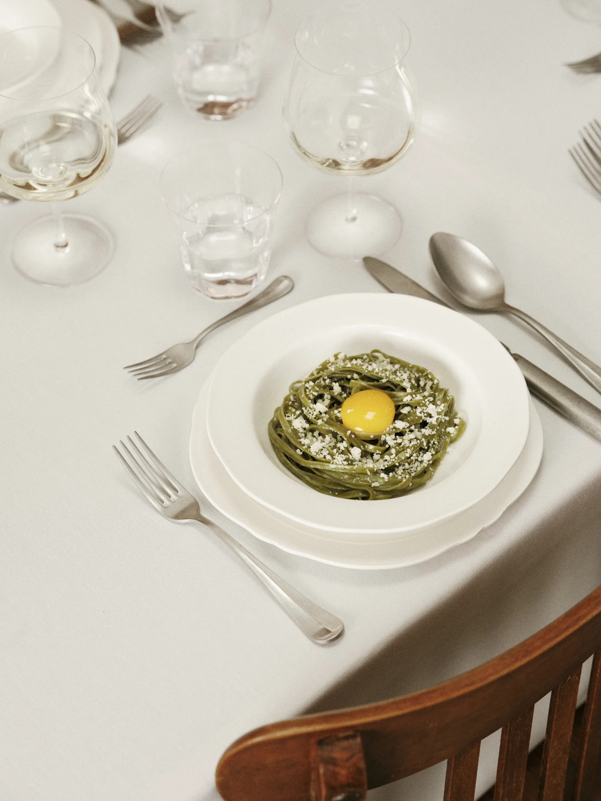 Silhouette pasta tallerken Ø22 cm 4 stk, White Serax