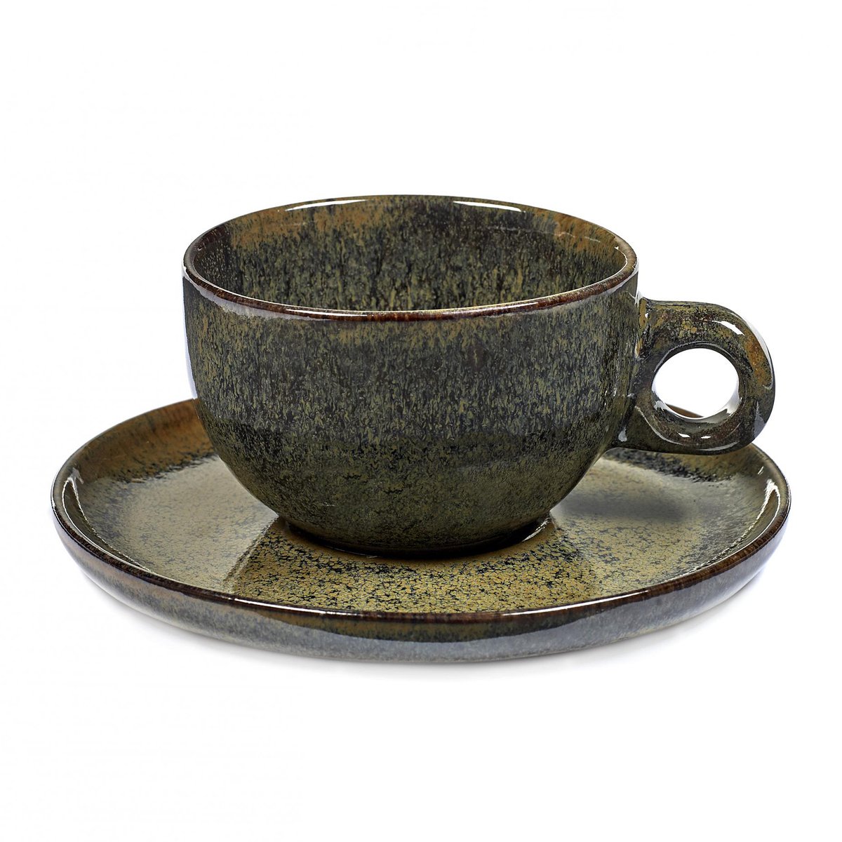 Serax Surface cappuccinokop med underkop 23 cl Indi grey