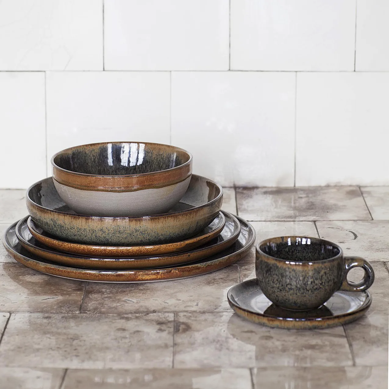 Surface dyb tallerken 16 cm, Indi grey Serax