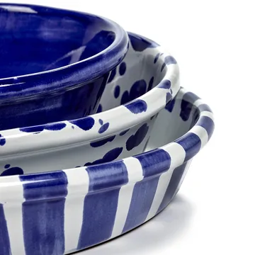 Table Nomade salatskål L - Hvid/Blå - Serax