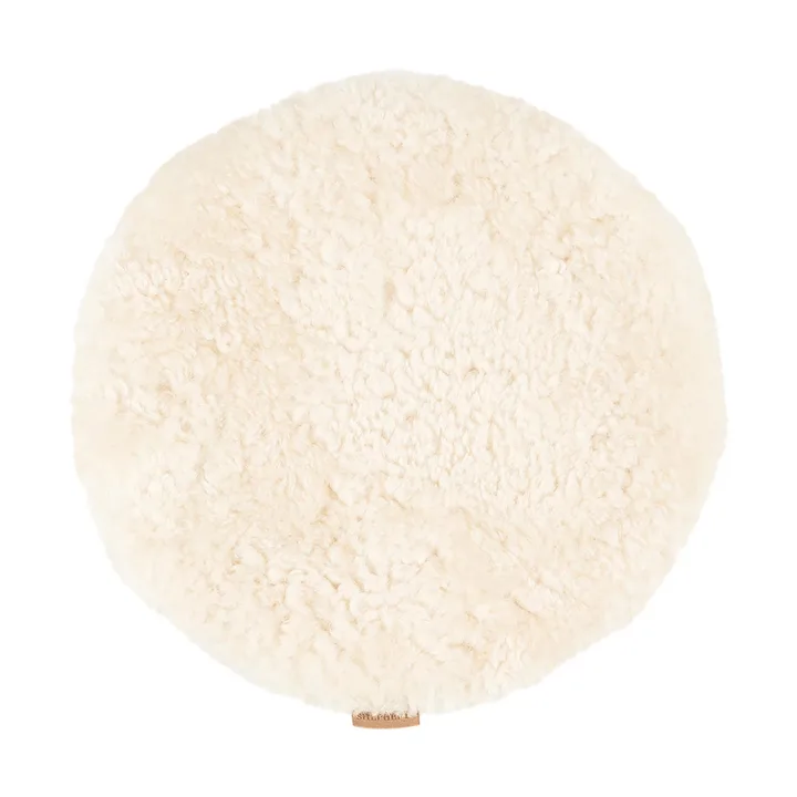 Jill stolesæde polstret - Creme (hvid), Ø36 cm - Shepherd of Sweden