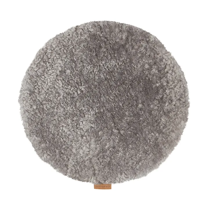 Jill stolesæde polstret - Granit (grå), Ø36 cm - Shepherd of Sweden