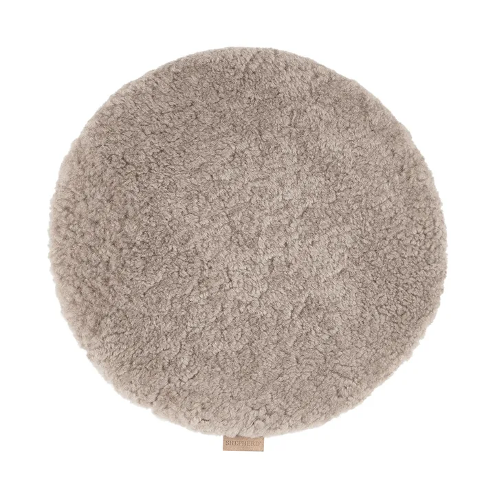 Jill stolesæde polstret - Stone (beige), Ø36 cm - Shepherd of Sweden