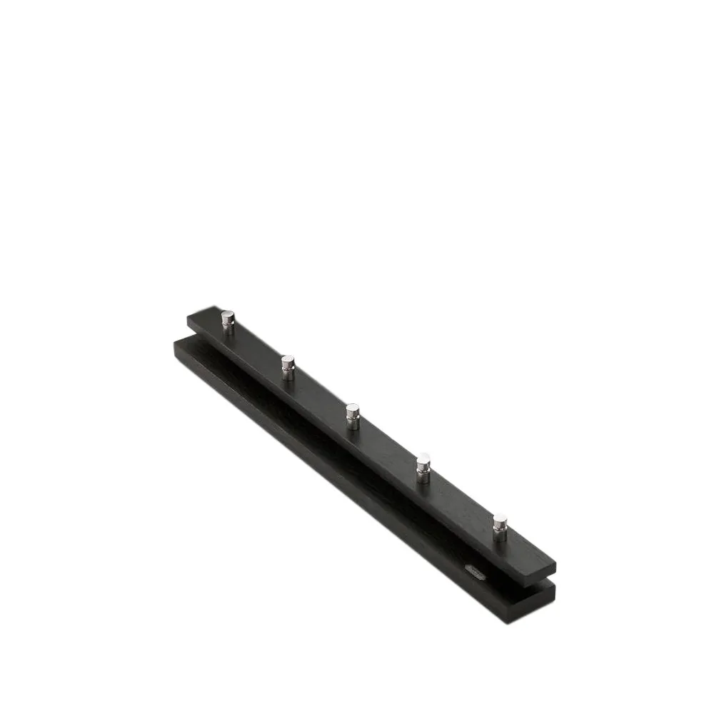 Cutter knagerække, Eg sortbejdset, 5 stk. knopper Skagerak