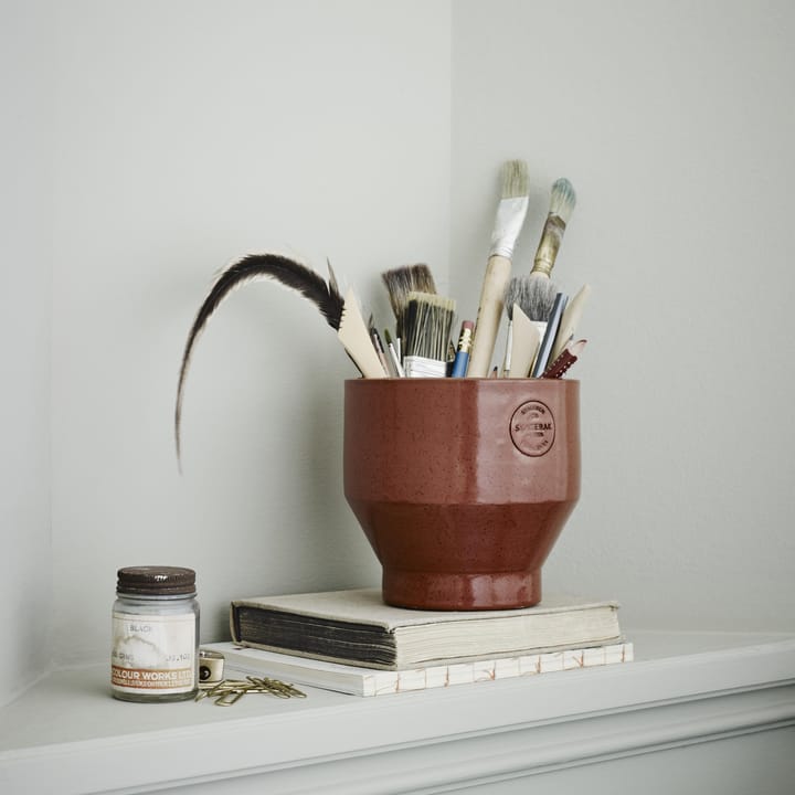 Edge urtepotte (indendørs) Ø15 cm, burned red (rød) Skagerak
