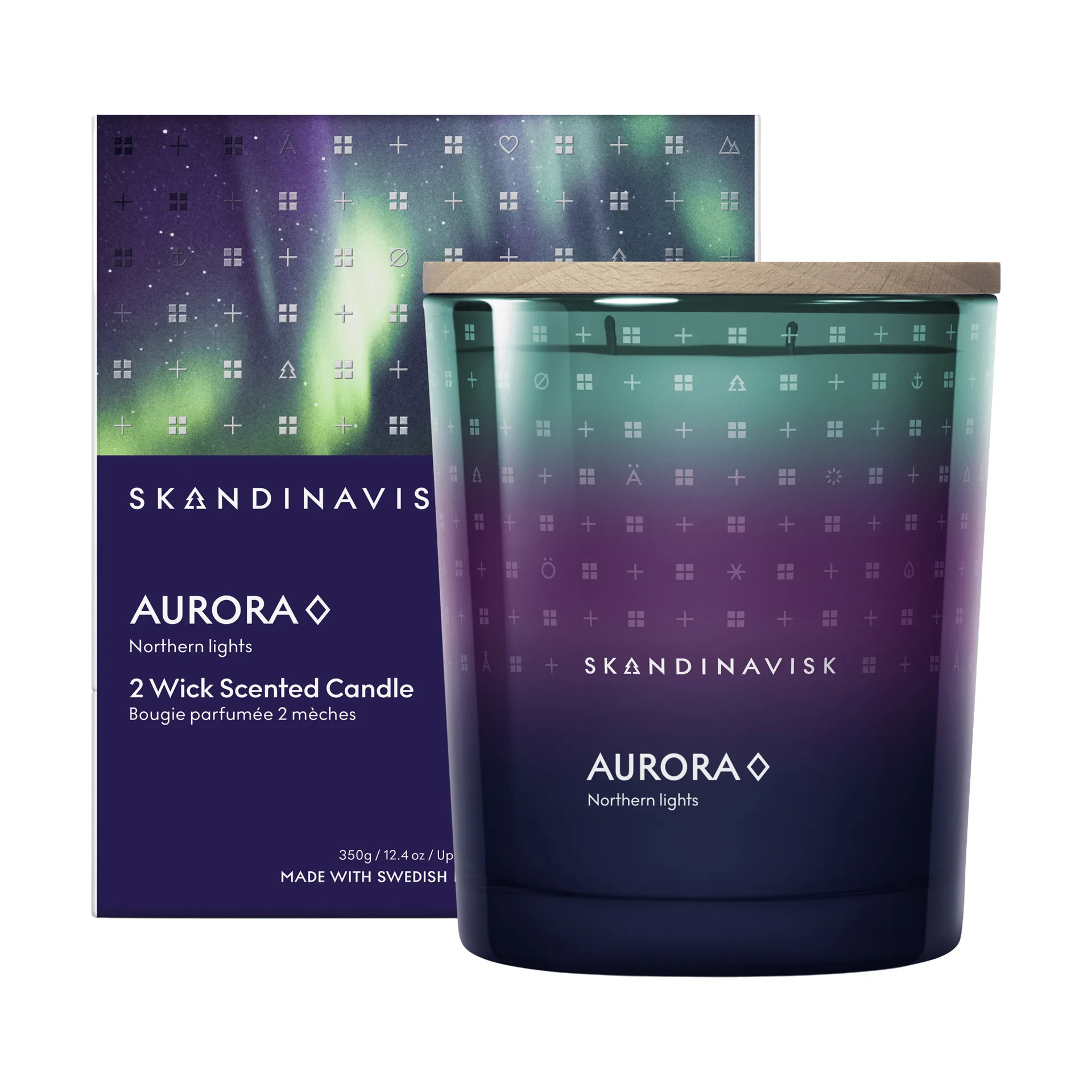 Aurora duftlys, 350 g, 2 væger Skandinavisk