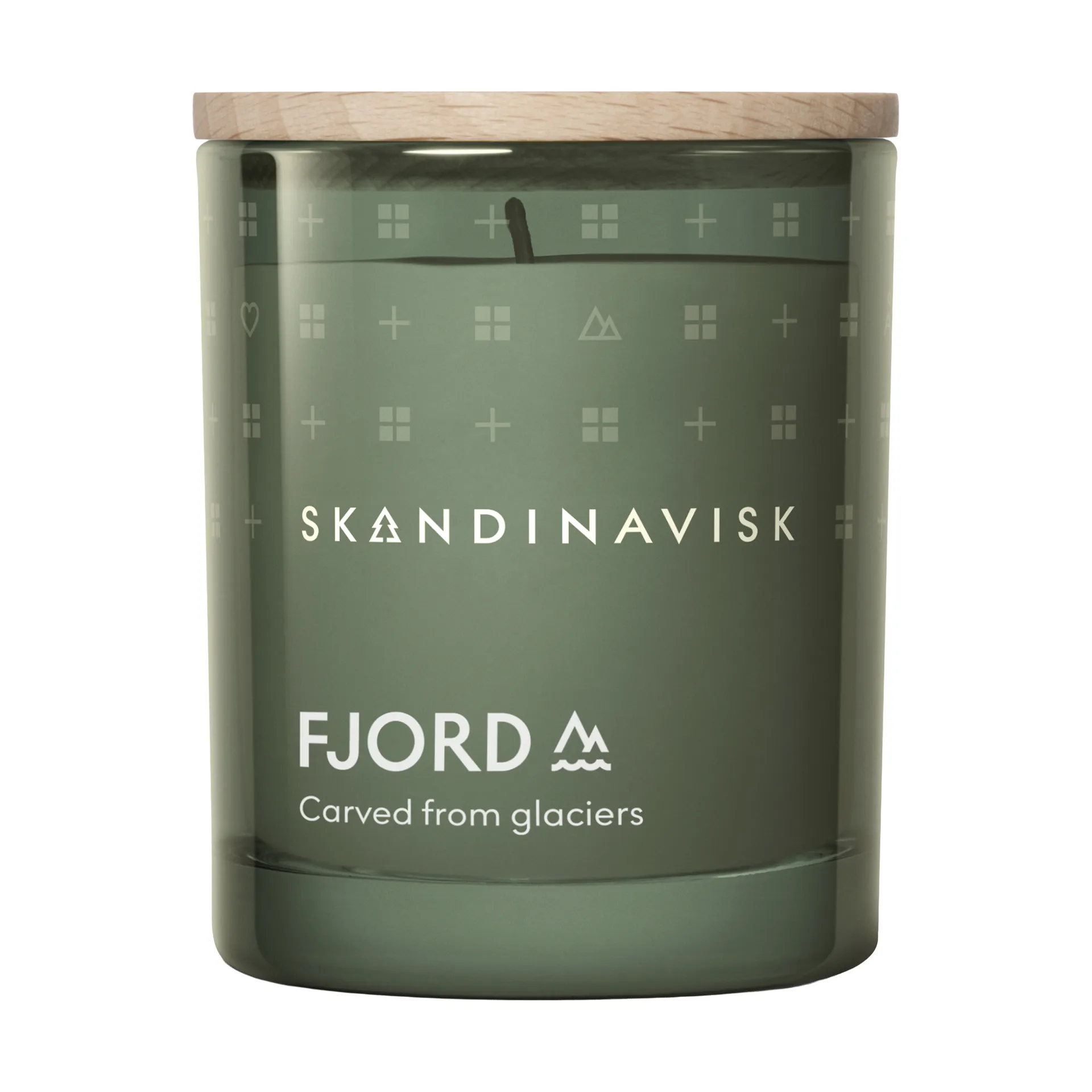 Fjord duftlys med låg, 65 g Skandinavisk