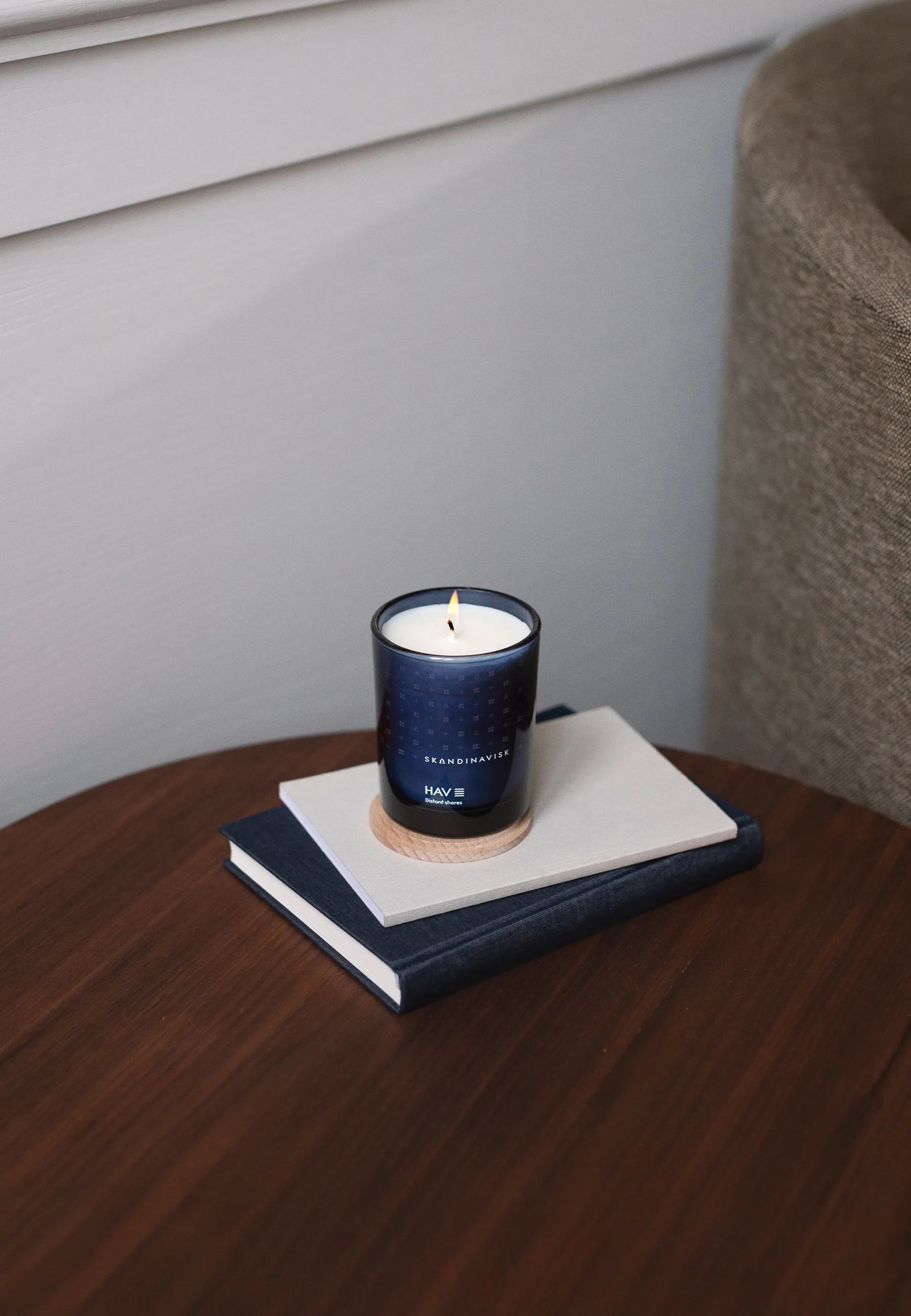 Hav duftlys med låg, 200 g Skandinavisk