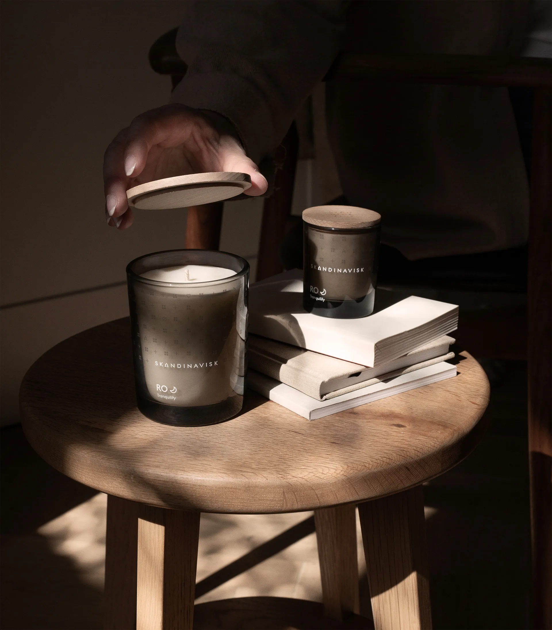 Hav duftlys med låg, 65 g Skandinavisk