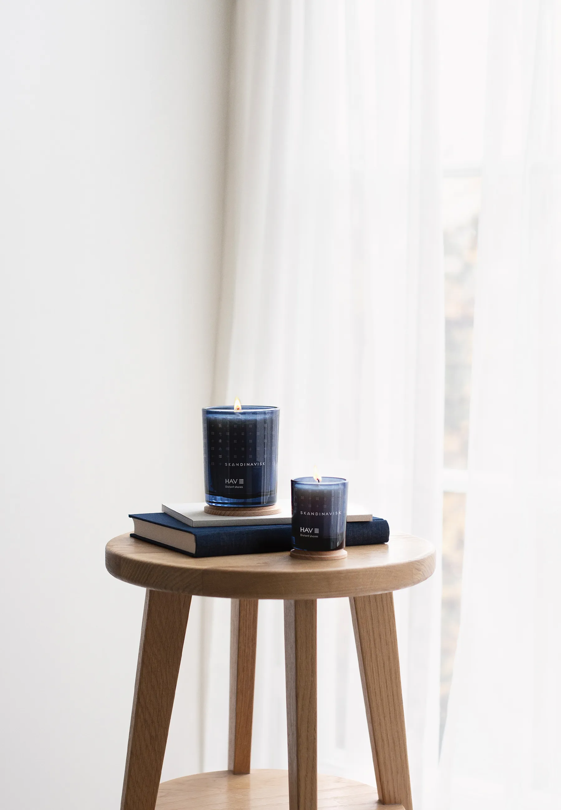 Hav duftlys med låg, 65 g Skandinavisk