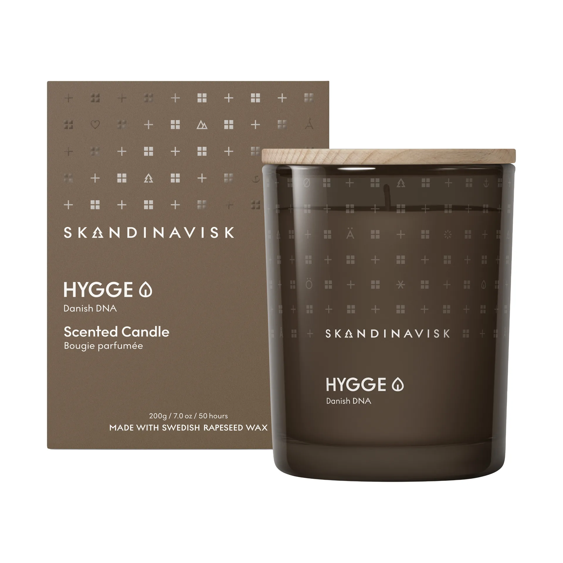 Hygge duftlys med låg, 200 g Skandinavisk