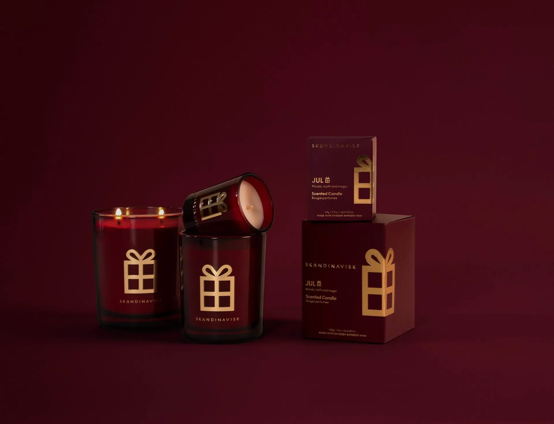 Jul Gold Symbol duftlys, 350 g, 2 væger Skandinavisk