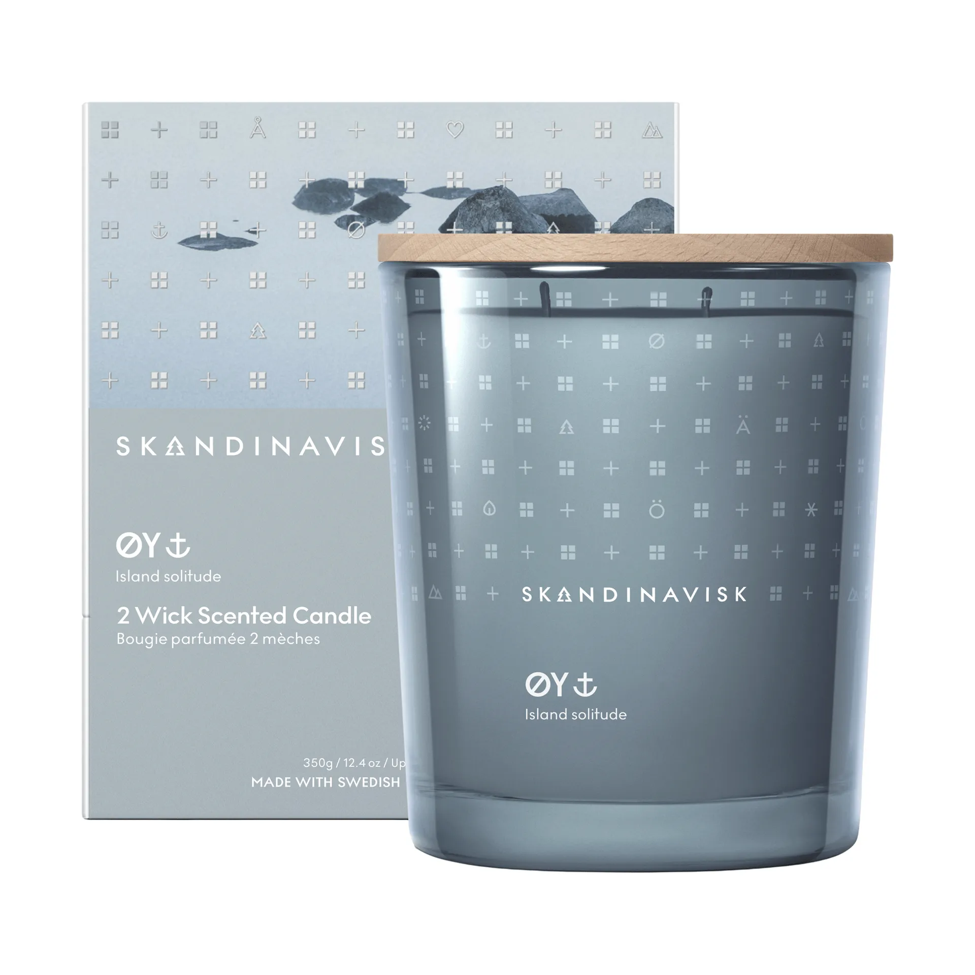 Øy duftlys, 350 g, 2 væger Skandinavisk