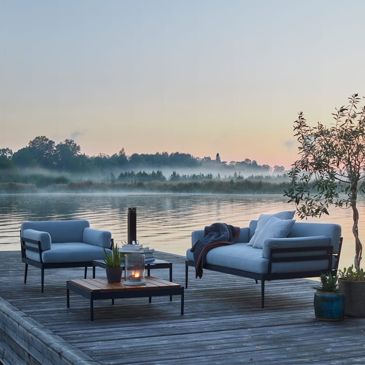 Anholt sofa, Sunbrella Natté Grey Storm-mørkegrå aluminiumsramme Skargaarden
