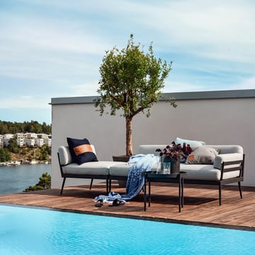 Anholt sofa - Sunbrella Natté Grey Storm-mørkegrå aluminiumsramme - Skargaarden
