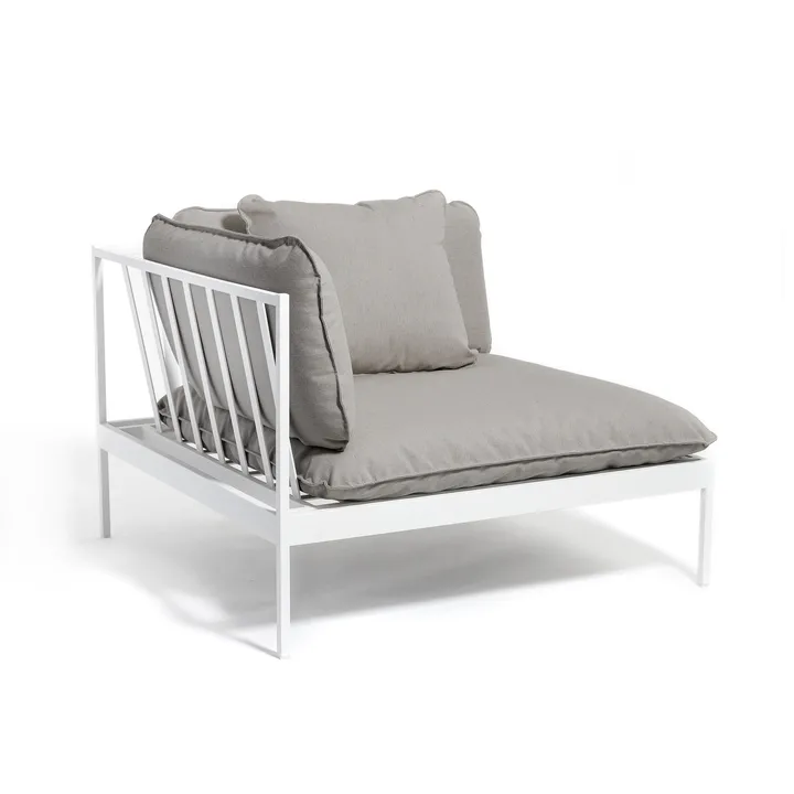 Bönan hjørnemodul lysegrå aluminium-beige linned - Skargaarden