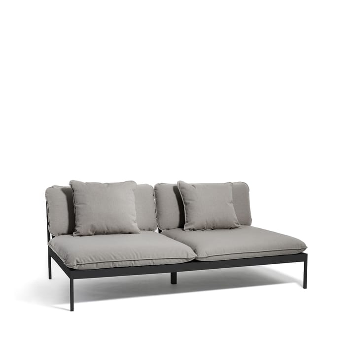 Bönan modulsofa - Fiord 551 beige, 2-personers, mørkegrå aluminiumsramme - Skargaarden