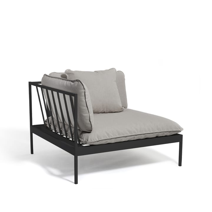 Bönan modulsofa - Fiord 551 beige, hjørnedel, mørkegrå aluminiumsramme - Skargaarden