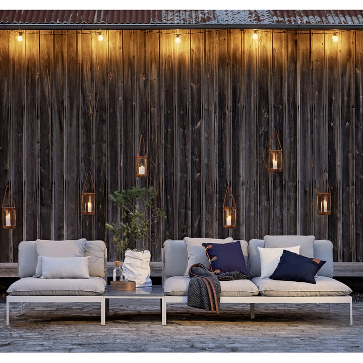 Bönan modulsofa, Sunbrella Ashe light grey, 1-personers, mørkegrå aluminiumsramme Skargaarden