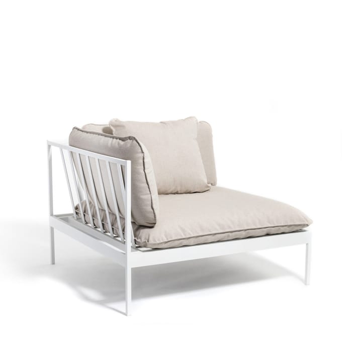 Bönan modulsofa - Sunbrella Ashe light grey, hjørnedel, lysegrå aluminiumsramme - Skargaarden